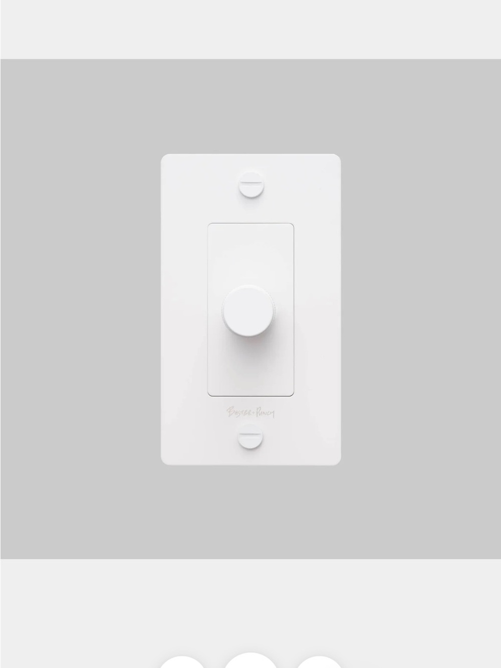 New: Buster and Punch 1G Dimmer Switch/White